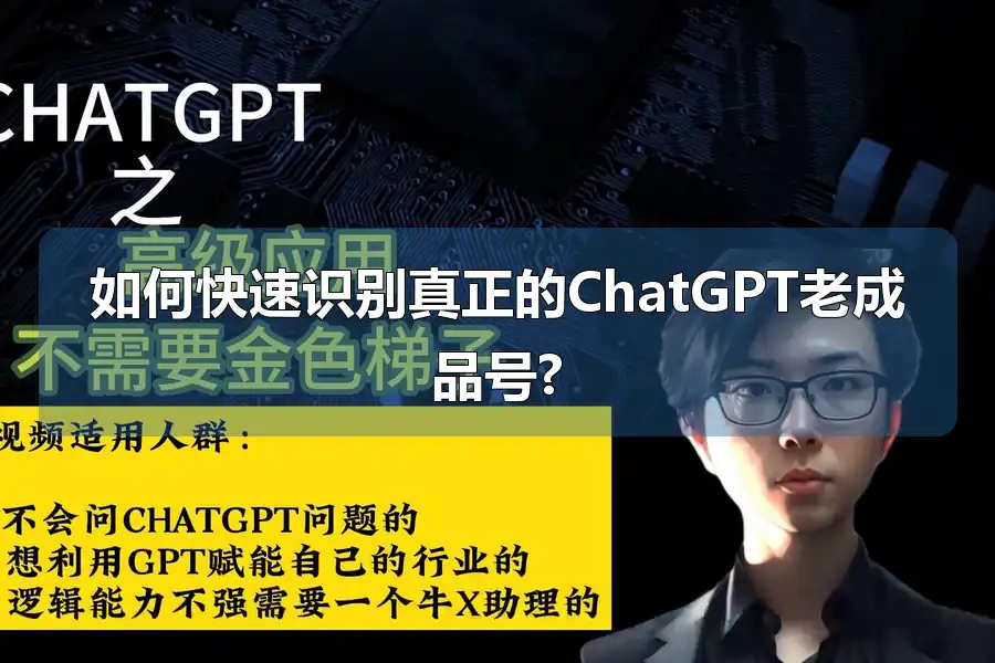 如何快速识别真正的ChatGPT老成品号?